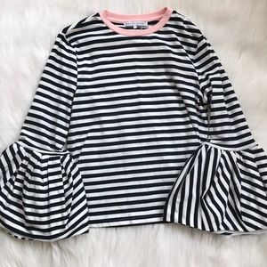 Cute English Factory balloon cuff top